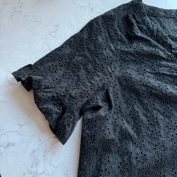 Madewell ruffle sleeve eyelet top - Picture 4 of 6